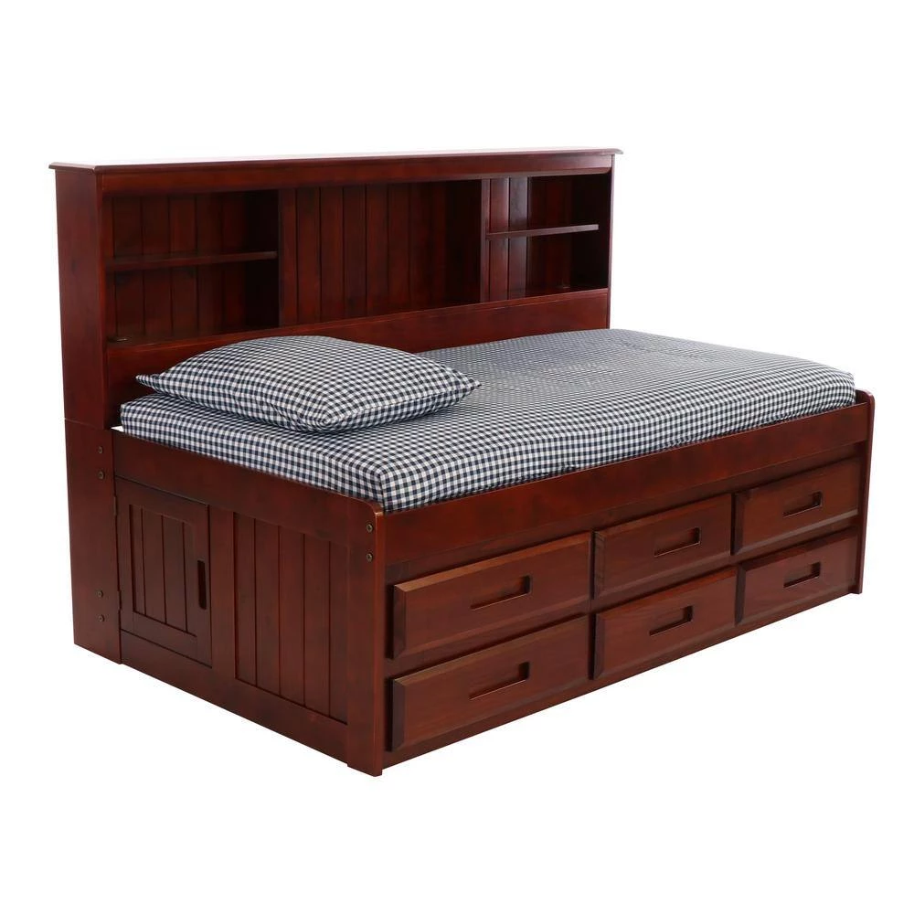 Merlot Mission Brown Twin Sized Bookcase Daybed with 6-Drawers by OS Home and Office Furniture 4 Merlot Mission Brown Twin Sized Bookcase Daybed with 6-Drawers by OS Home and Office Furniture - Image 2