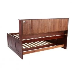 Merlot Mission Brown Full Sized Bookcase Daybed with 3-Drawers and a Twin Trundle by OS Home and Office Furniture -OS Home Sales Shop rich merlot os home and office furniture kids beds 82823k3 22 76 1000