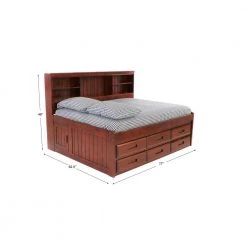 Merlot Mission Brown Full Sized Bookcase Daybed with 6-Drawers by OS Home and Office Furniture -OS Home Sales Shop rich merlot os home and office furniture kids beds 82823k6 22 4f 1000