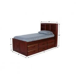 Rich Merlot Series Twin Size Platform Bed Rich Merlot with 12-Drawers by OS Home and Office Furniture -OS Home Sales Shop rich merlot os home and office furniture platform beds 2820 k12 kd 4f 1000