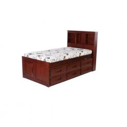 Rich Merlot Series Twin Size Platform Bed Rich Merlot with 12-Drawers by OS Home and Office Furniture -OS Home Sales Shop rich merlot os home and office furniture platform beds 2820 k12 kd c3 1000