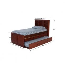 Rich Merlot Series Twin Size Platform Bed Merlot with 3-Drawers by OS Home and Office Furniture -OS Home Sales Shop rich merlot os home and office furniture platform beds 2820 k3 kd 4f 1000