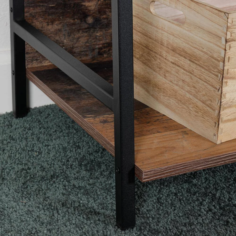 71 in. Planked Knotty Pine Wood 4-shelf Ladder Bookcase with Open Back by OS Home and Office Furniture 7 71 in. Planked Knotty Pine Wood 4-shelf Ladder Bookcase with Open Back by OS Home and Office Furniture - Image 5