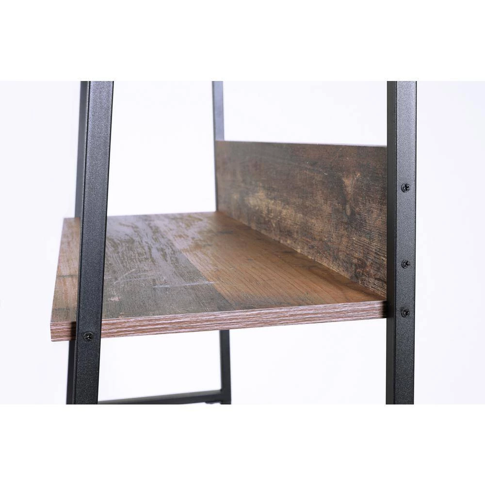 71 in. Planked Knotty Pine Wood 4-shelf Ladder Bookcase with Open Back by OS Home and Office Furniture 8 71 in. Planked Knotty Pine Wood 4-shelf Ladder Bookcase with Open Back by OS Home and Office Furniture - Image 6