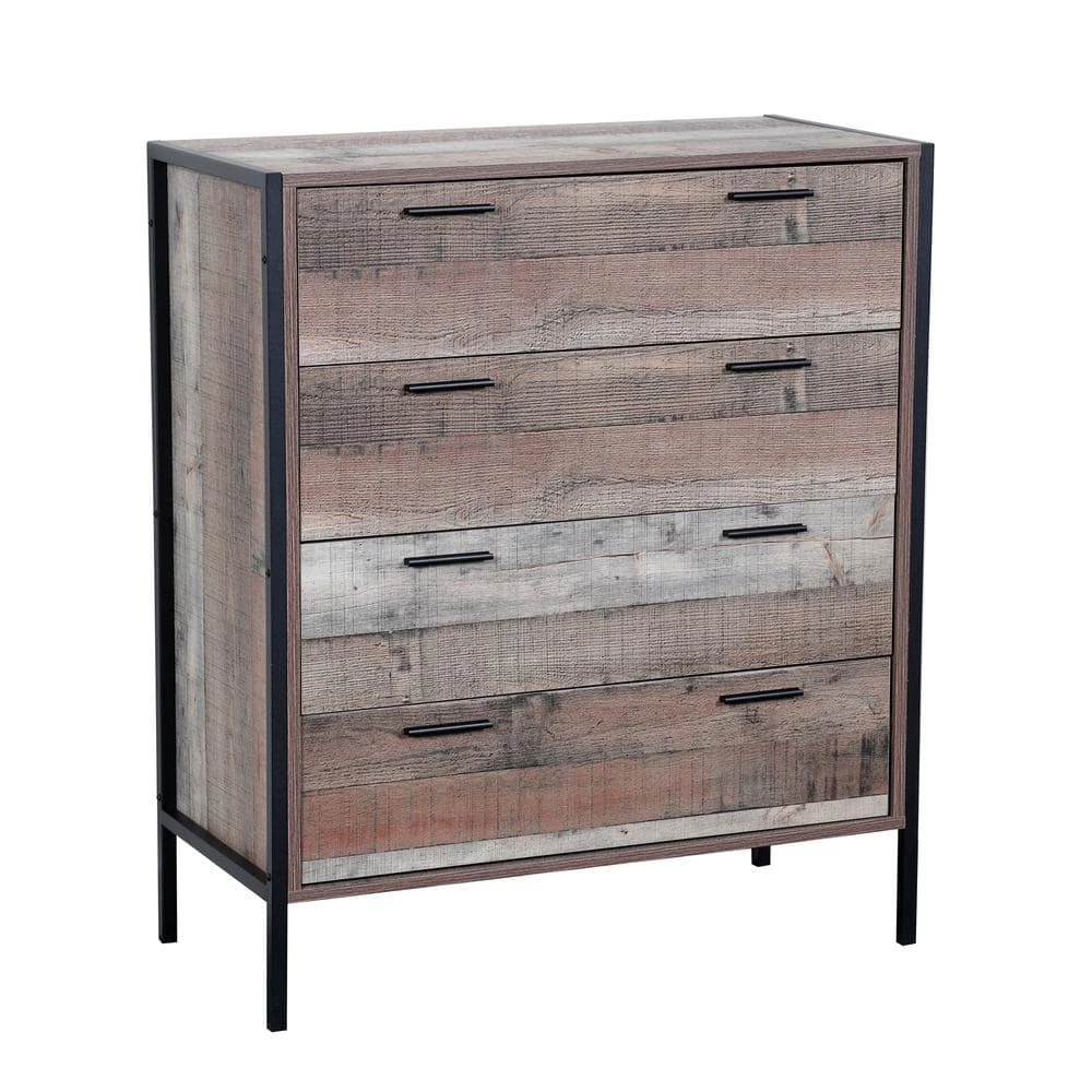 4-Spacious Drawers Rustic Reclaimed Collection Chest by OS Home and Office Furniture 3 4-Spacious Drawers Rustic Reclaimed Collection Chest by OS Home and Office Furniture