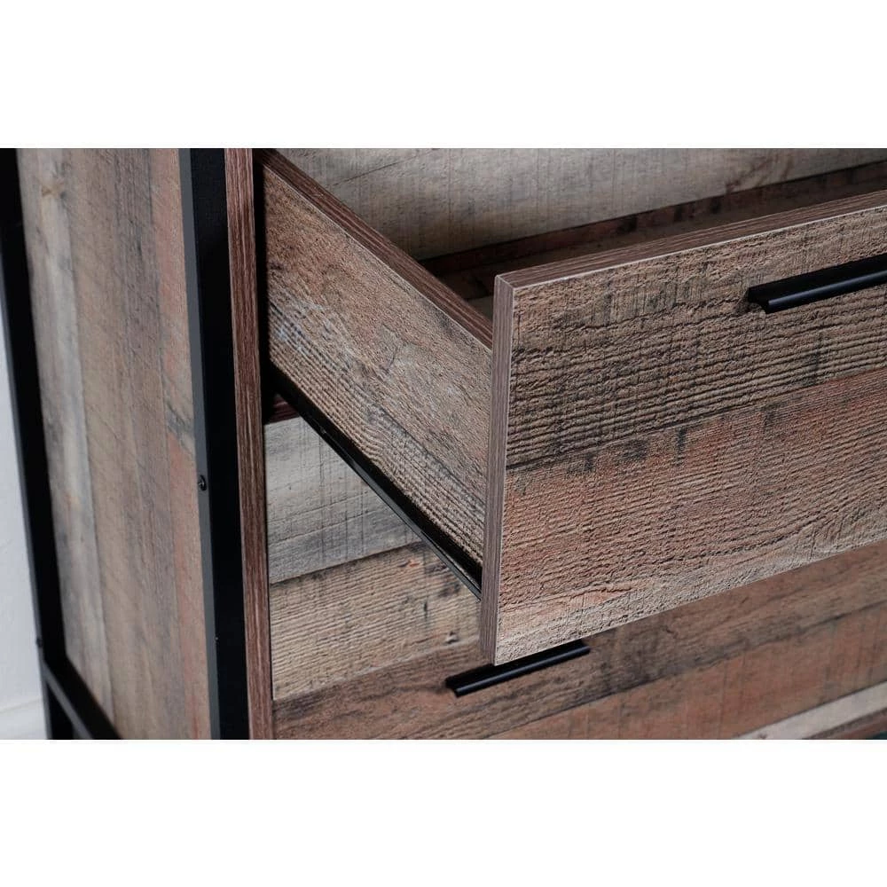 4-Spacious Drawers Rustic Reclaimed Collection Chest by OS Home and Office Furniture 6 4-Spacious Drawers Rustic Reclaimed Collection Chest by OS Home and Office Furniture - Image 4