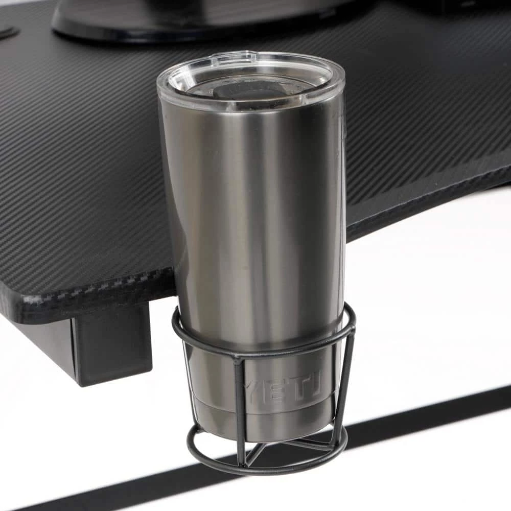 Gamers Only 47 in. H Rectangular Tactical Carbon Fiber Laminated Top Computer Desk with Cup Holder by OS Home and Office Furniture 8 Gamers Only 47 in. H Rectangular Tactical Carbon Fiber Laminated Top Computer Desk with Cup Holder by OS Home and Office Furniture - Image 6