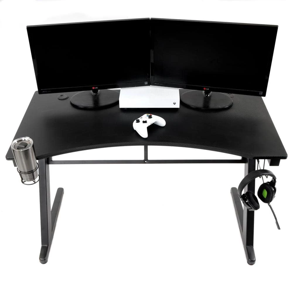 Gamers Only 47 in. H Rectangular Tactical Carbon Fiber Laminated Top Computer Desk with Cup Holder by OS Home and Office Furniture 5 Gamers Only 47 in. H Rectangular Tactical Carbon Fiber Laminated Top Computer Desk with Cup Holder by OS Home and Office Furniture - Image 3