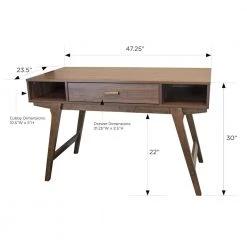 48 in. Rectangular Walnut 1 Drawer Writing Desk with Solid Wood Material by OS Home and Office Furniture 13 48 in. Rectangular Walnut 1 Drawer Writing Desk with Solid Wood Material by OS Home and Office Furniture -OS Home Sales Shop walnut os home and office furniture writing desks 42101 c3 1000