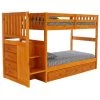 Warm Honey Series Warm Honey Twin Size Over Twin Size Staircase Bunkbed with 7-Drawers by OS Home and Office Furniture -OS Home Sales Shop warm honey os home and office furniture bunk beds 2114 tt k3 kd 64 1000