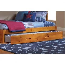 Warm Honey Mission Honey Twin Over Full Staircase Bunkbed with Twin Trundle by OS Home and Office Furniture -OS Home Sales Shop warm honey os home and office furniture bunk beds 2117tftru 22 1f 1000