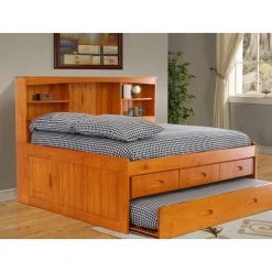 Warm Honey Series Warm Honey Full Size Daybed with 3-Drawers and Twin Size Trundle Bed by OS Home and Office Furniture -OS Home Sales Shop warm honey os home and office furniture daybeds 2123 k3 kd c3 1000