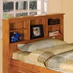 Honey Mission Light Brown Twin Sized Captains Bookcase Bed with Twelve-Drawers by OS Home and Office Furniture -OS Home Sales Shop warm honey os home and office furniture kids beds 82120k12 22 76 1000