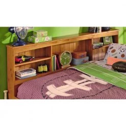 Honey Mission Light Brown Full Sized Bookcase Daybed with 3-Drawers and a Twin Trundle by OS Home and Office Furniture -OS Home Sales Shop warm honey os home and office furniture kids beds 82123k3 22 1f 1000