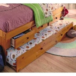 Honey Mission Light Brown Full Sized Bookcase Daybed with 3-Drawers and a Twin Trundle by OS Home and Office Furniture -OS Home Sales Shop warm honey os home and office furniture kids beds 82123k3 22 44 1000