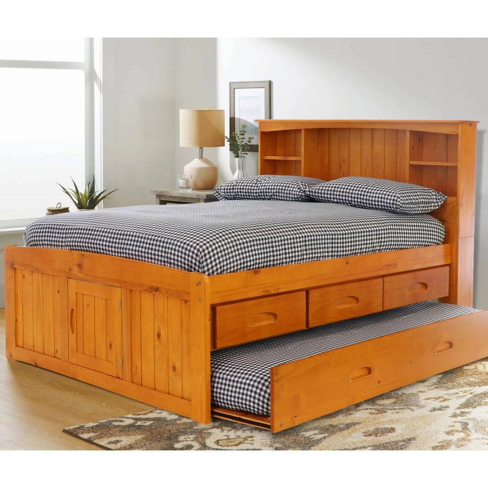Warm Honey Series Full Size Platform Bed Warm Honey with 3-Drawers by OS Home and Office Furniture 7 Warm Honey Series Full Size Platform Bed Warm Honey with 3-Drawers by OS Home and Office Furniture - Image 5