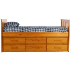 Warm Honey Series Twin Size Rake Bed Warm Honey with 12-Drawers by OS Home and Office Furniture -OS Home Sales Shop warm honey os home and office furniture platform beds 2135 k12 kd 77 1000