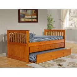 Warm Honey Twin Size Rake Bed with 3-Drawers by OS Home and Office Furniture -OS Home Sales Shop warm honey os home and office furniture platform beds 2135 k3 kd 31 1000
