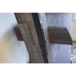 Washed Driftwood Model 33400 Industrial Open Ladder Bookcase by OS Home and Office Furniture -OS Home Sales Shop washed driftwood os home and office furniture bookcases bookshelves 33400 1f 1000