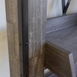 Washed Driftwood Model 33400 Industrial Open Ladder Bookcase by OS Home and Office Furniture -OS Home Sales Shop washed driftwood os home and office furniture bookcases bookshelves 33400 4f 1000