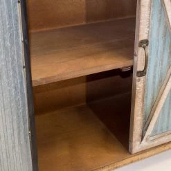 Weathered Brown with Antique White Wood and Metal Fully Assembled 2-Door Corrugated Storage Cabinet with 3-Shelves by OS Home and Office Furniture 15 Weathered Brown with Antique White Wood and Metal Fully Assembled 2-Door Corrugated Storage Cabinet with 3-Shelves by OS Home and Office Furniture -OS Home Sales Shop weathered antique barn wood os home and office furniture accent cabinets 475138 66 1000