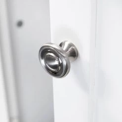 White Newport Collection Cabinet 23.6 in. W x 9 in D x 65 in. H Over the Toilet Cabinet with Doors by OS Home and Office Furniture -OS Home Sales Shop white os home and office furniture accent cabinets 25515 1f 1000