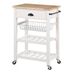 Farmhouse White Painted Kitchen Cart with Drawer and Wood Top by OS Home and Office Furniture 19 Farmhouse White Painted Kitchen Cart with Drawer and Wood Top by OS Home and Office Furniture -OS Home Sales Shop white os home and office furniture bar carts hmpnw 11 76 1000