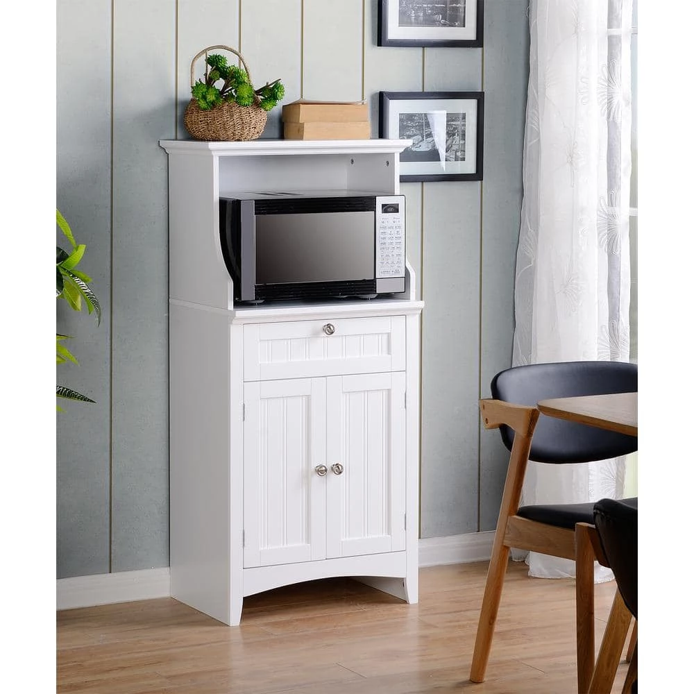 OS Home and Office White Microwave/Coffee Maker Utility Cabinet by OS Home and Office Furniture 5 OS Home and Office White Microwave/Coffee Maker Utility Cabinet by OS Home and Office Furniture - Image 3
