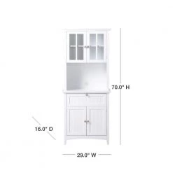 White Buffet and Hutch with Framed Glass Doors and Drawer by OS Home and Office Furniture -OS Home Sales Shop white os home and office furniture sideboards buffet tables 1 25504 40 1000