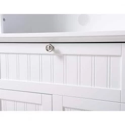 White Buffet and Hutch with Framed Glass Doors and Drawer by OS Home and Office Furniture -OS Home Sales Shop white os home and office furniture sideboards buffet tables 1 25504 44 1000