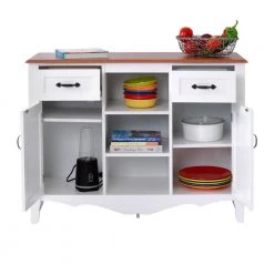 Farmhouse Series White Buffet with 2-Drawers by OS Home and Office Furniture -OS Home Sales Shop white os home and office furniture sideboards buffet tables 25305 77 1000