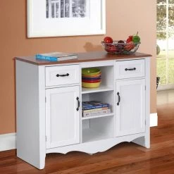 Farmhouse Series White Buffet with 2-Drawers by OS Home and Office Furniture -OS Home Sales Shop white os home and office furniture sideboards buffet tables 25305 c3 1000