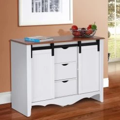 Farmhouse Series White Buffet with Sliding Barndoor and 3-Drawers by OS Home and Office Furniture 16 Farmhouse Series White Buffet with Sliding Barndoor and 3-Drawers by OS Home and Office Furniture -OS Home Sales Shop white os home and office furniture sideboards buffet tables 25306 c3 1000