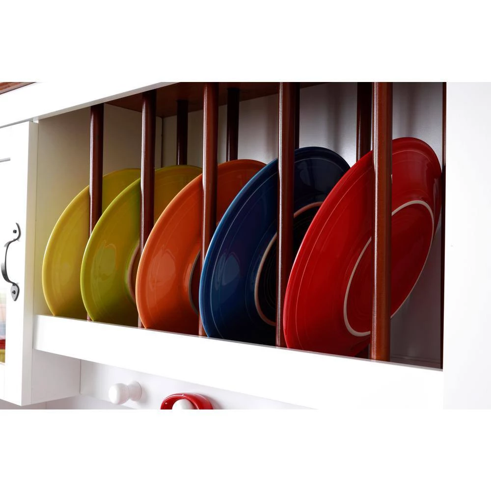 Farmhouse Series White Kitchen Buffet and Hutch with 2-Drawers and Framed Glass Door by OS Home and Office Furniture 9 Farmhouse Series White Kitchen Buffet and Hutch with 2-Drawers and Framed Glass Door by OS Home and Office Furniture - Image 7