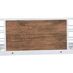 White Twin-Over-Futon Bunk Bed, Metal Futon Bunk Bed Frame with Guardrails and Ladder by Siavonce -OS Home Sales Shop white siavonce bunk beds dj zc lp000196aak 44 1000