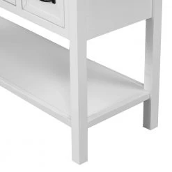 43 in. White Modern Console Table Sofa Table for Living Room with 4-Drawers and 1-Shelf by Siavonce -OS Home Sales Shop white siavonce console tables u y wf194620aak 1d 1000