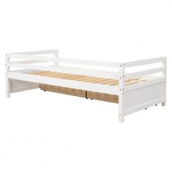 White Twin Size Daybed with two Storage Drawers by Siavonce -OS Home Sales Shop white siavonce daybeds dj y w50450915 1d 1000