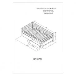 White Twin Size Daybed with two Storage Drawers by Siavonce -OS Home Sales Shop white siavonce daybeds dj y w50450915 4f 1000