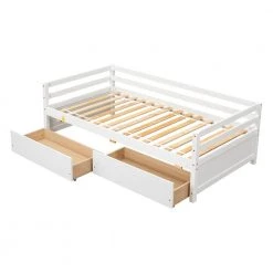 White Twin Size Daybed with two Storage Drawers by Siavonce