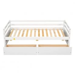White Twin Size Daybed with two Storage Drawers by Siavonce -OS Home Sales Shop white siavonce daybeds dj y w50450915 fa 1000