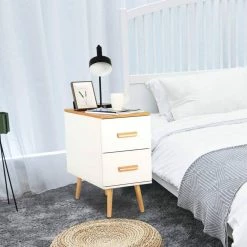 12.5 in. Width White Metal Frame End or Side Table with 2-Drawer by Siavonce 11 12.5 in. Width White Metal Frame End or Side Table with 2-Drawer by Siavonce -OS Home Sales Shop white siavonce end side tables ly y fx1165 31 1000