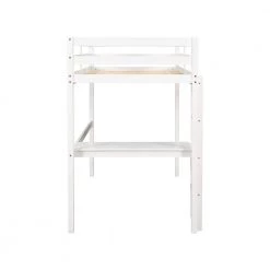 White Twin Size Loft Bed with built-in desk by Siavonce -OS Home Sales Shop white siavonce loft beds dj y w50450911 44 1000