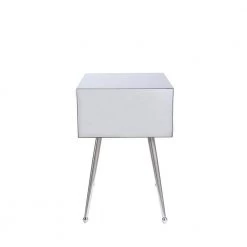 Modern Simple Acrylic White Mirror End Table Nightstand (17.9 L x 23.2 in. H) by Siavonce -OS Home Sales Shop white siavonce nightstands cm y w39523857 66 1000