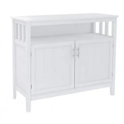 Kitchen Storage Sideboard And Buffet Server Cabinet - White by Siavonce