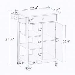Kitchen Island Rolling Trolley Cart With Towel Rack Rubber Wood Table Top by Siavonce 15 Kitchen Island Rolling Trolley Cart With Towel Rack Rubber Wood Table Top by Siavonce -OS Home Sales Shop white siavonce sideboards buffet tables dj y w28235382 c3 1000