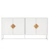 Solid Wood Special Shape Square Handle Design With 4 Doors And Double Storage Sideboard by Siavonce 1 Solid Wood Special Shape Square Handle Design With 4 Doors And Double Storage Sideboard by Siavonce -OS Home Sales Shop white siavonce sideboards buffet tables dj y w282s00014 64 1000