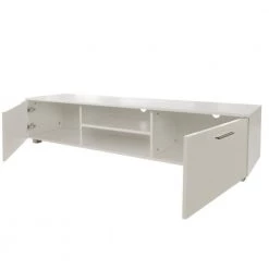 63 in. L x 15.7 in. W White Multifunctional TV Table with 2-Open Shelves and 2-Doors Fits TV's up to 70 in. by Siavonce -OS Home Sales Shop white siavonce tv stands jf y w33129218 77 1000