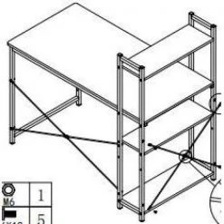 47 in. Retangular White Cobble Computer Desk with a 4-Layer Bookshelf by Siavonce 9 47 in. Retangular White Cobble Computer Desk with a 4-Layer Bookshelf by Siavonce -OS Home Sales Shop white siavonce writing desks jh 00447wtcb 77 1000