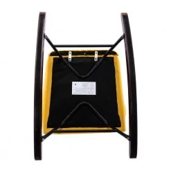 Yellow Velvet Fabric Comfortable Rocking Chair Living Room Chair With Wood And Iron Leg by Siavonce -OS Home Sales Shop yellow siavonce rockers gliders ottomans dj y w39533325 40 1000